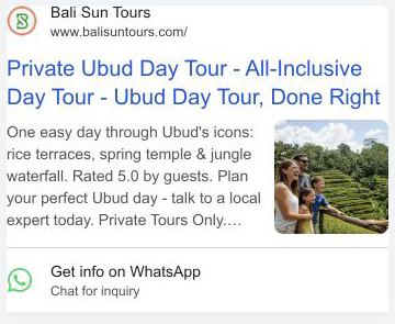 Bali Sun Tours Private Ubud Day Tour Google hirdetés